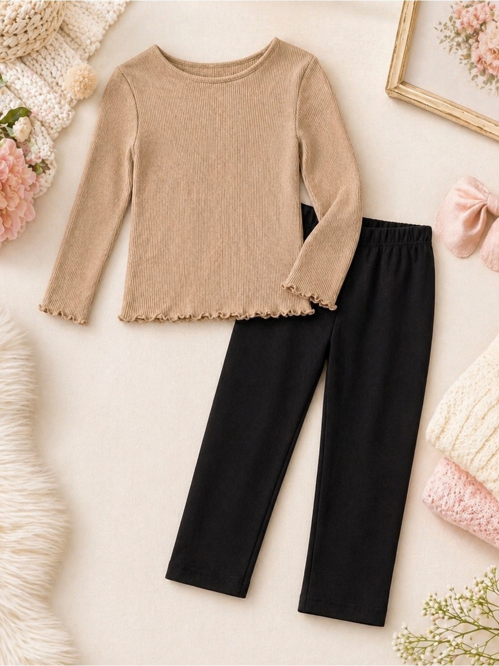 Girls 7/8 Outfit Set Max Studio Top Btween Pants